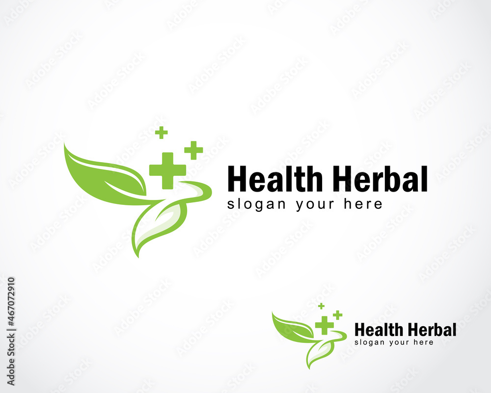 health herbal logo creative nature herbal plus design concept clinic beauty health herbal logo creative nature herbal plus design concept clinic beauty