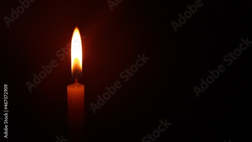 candle in the dark for candle light dinner image