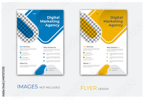  Corporate Flyer Template, digital marketing agency, Corporate business annual report, catalog, magazine.