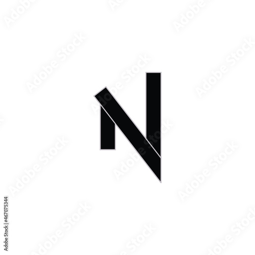 Modern Initial Letter N Logo Design Element
