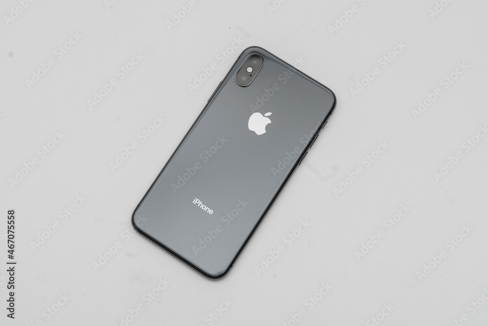 iPhone X or XS from behind, back, on white background Stock Photo | Adobe  Stock