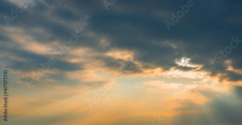 Fototapeta Naklejka Na Ścianę i Meble -  Background photos of an expressive sky with colored clouds