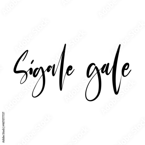 Sigale gale text. Modern Calligraphy. Sigale gale legend in Samosir Island. Wooden Doll Show. 