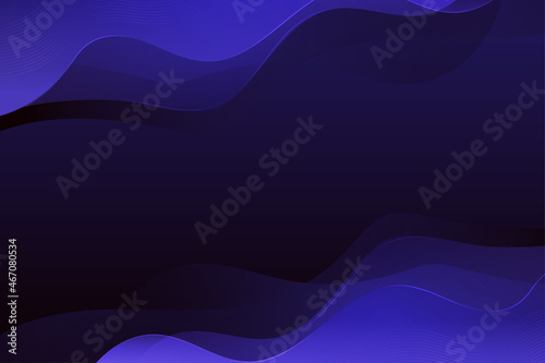 Simple blue Gradient wavy abstract background