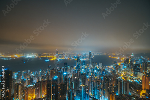Canvas Print Hong Kong Famous Night View