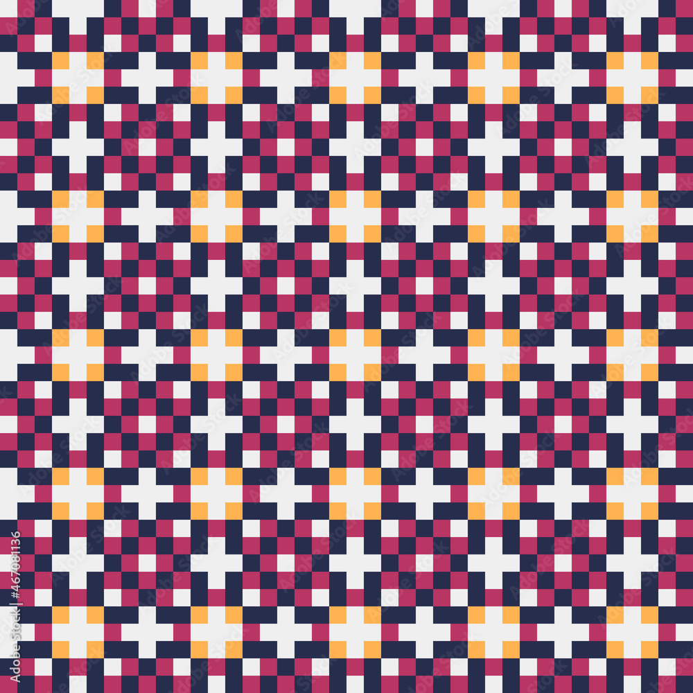 Fototapeta premium Abstract Cross Pattern generative computational art illustration