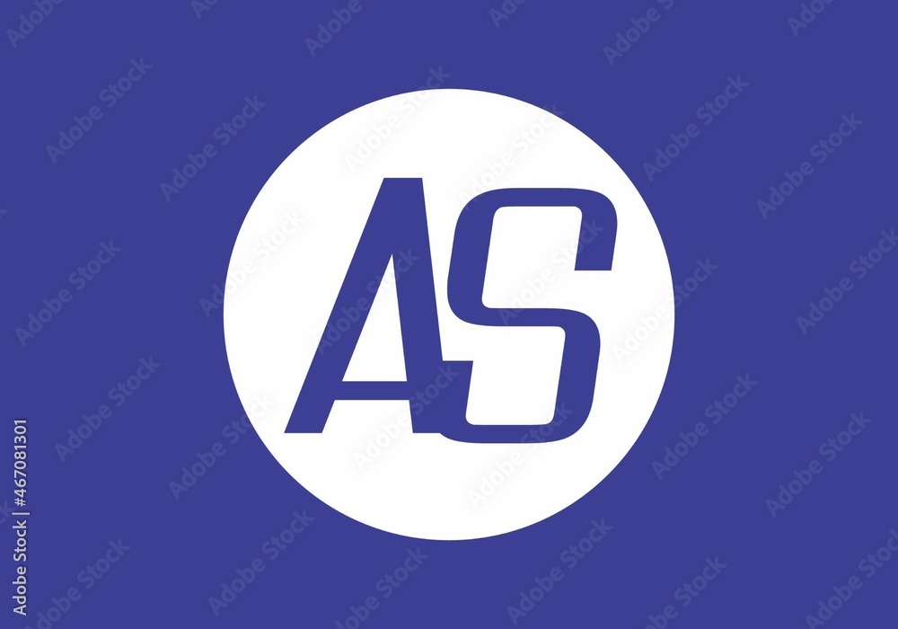 Unique shape of AS initial letter Unique shape of AS initial letter