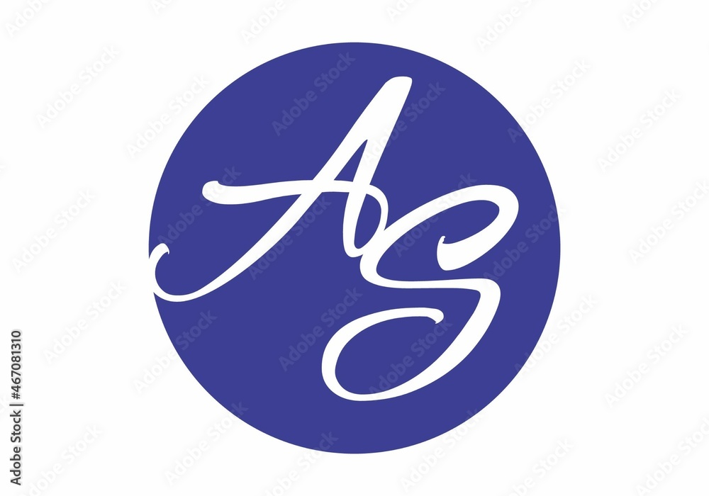 Unique shape of AS initial letter Unique shape of AS initial letter