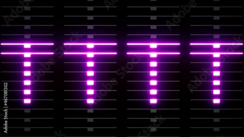 Glowing Purple T Shape VJ Light Lamp Background