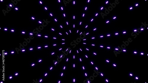 Purple Light Particles Scattering from center