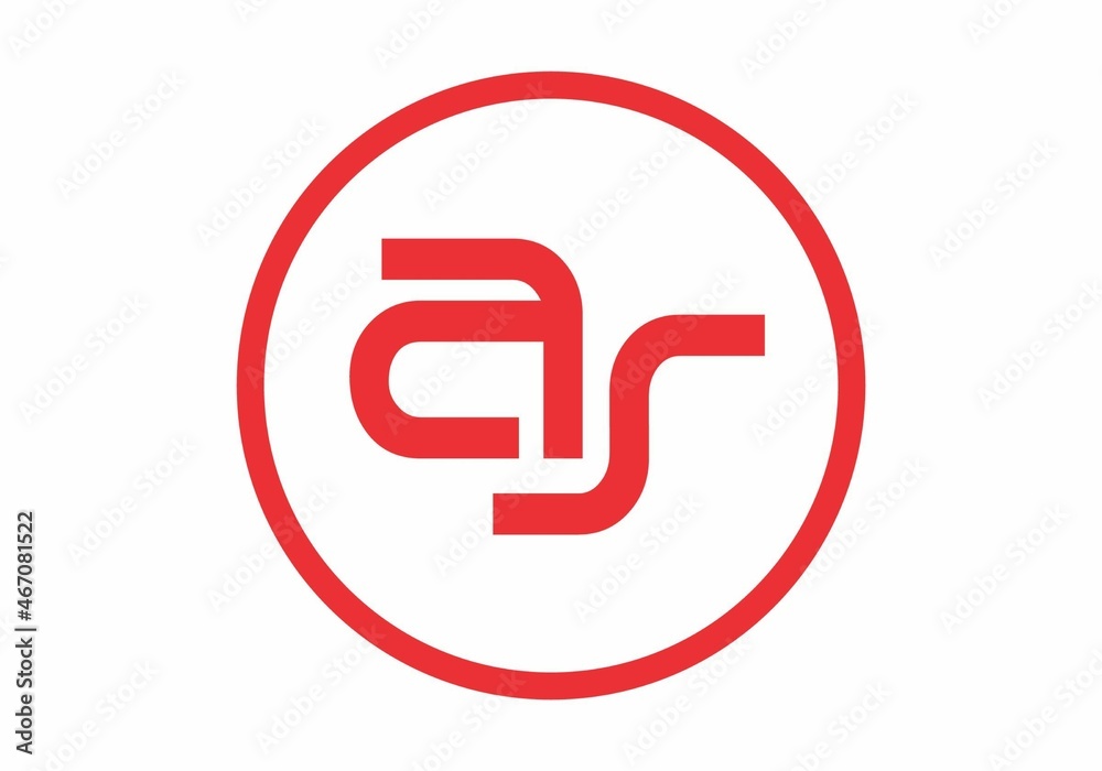 Unique shape of AS initial letter Unique shape of AS initial letter