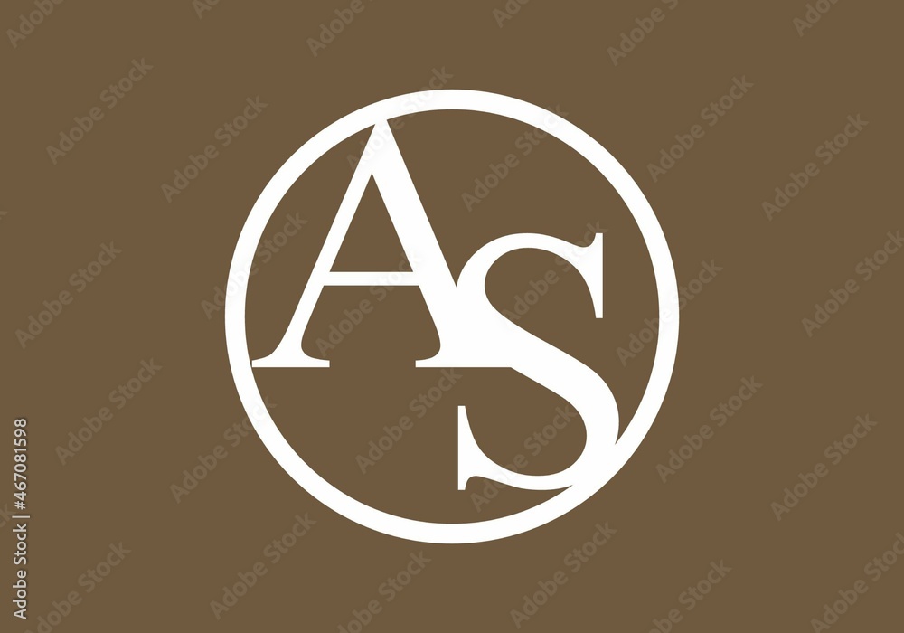 Unique shape of AS initial letter Unique shape of AS initial letter