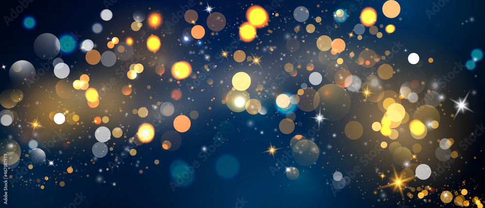 abstract blurred light element that can be used for cover decoration bokeh background with yellow color