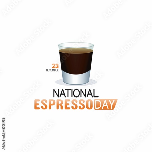 vector graphic of national espresso day good for national espresso day celebration. flat design. flyer design.flat illustration.