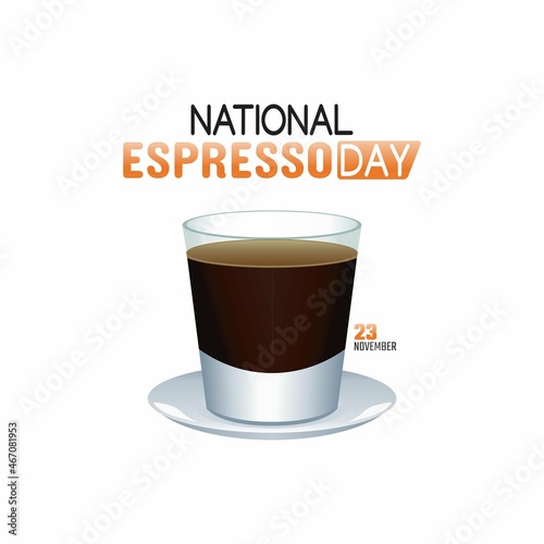 vector graphic of national espresso day good for national espresso day celebration. flat design. flyer design.flat illustration.