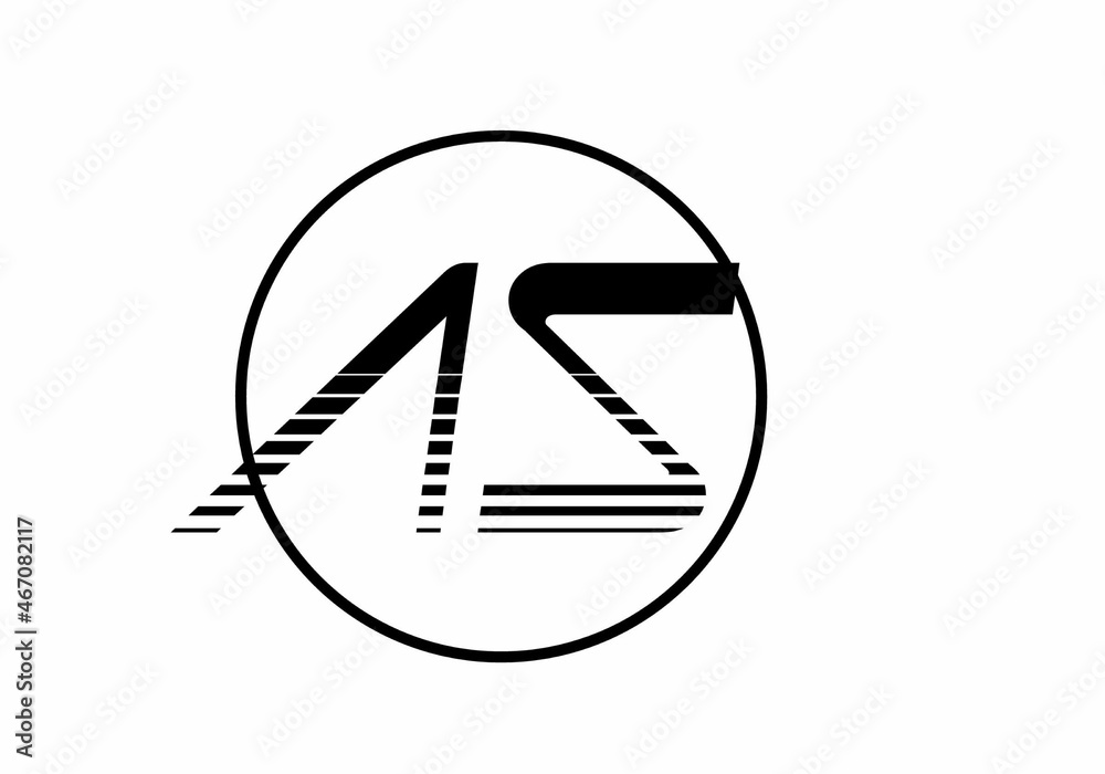 Unique shape of AS initial letter Unique shape of AS initial letter