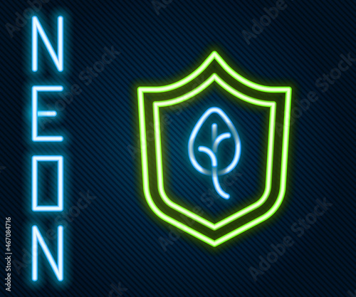 Glowing neon line Vegan food diet icon isolated on black background. Organic, bio, eco symbol. Vegan, no meat, lactose free, healthy, fresh and nonviolent food. Colorful outline concept. Vector
