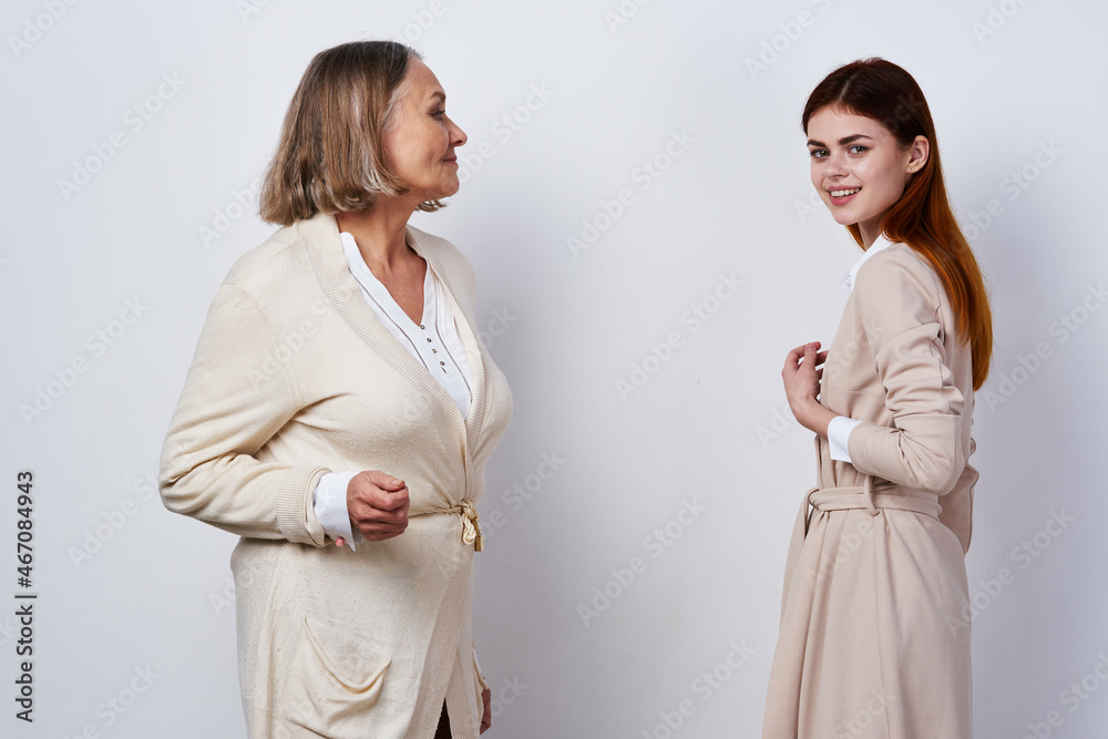 Mom and daughter hug communication family together Mom and daughter hug communication family together