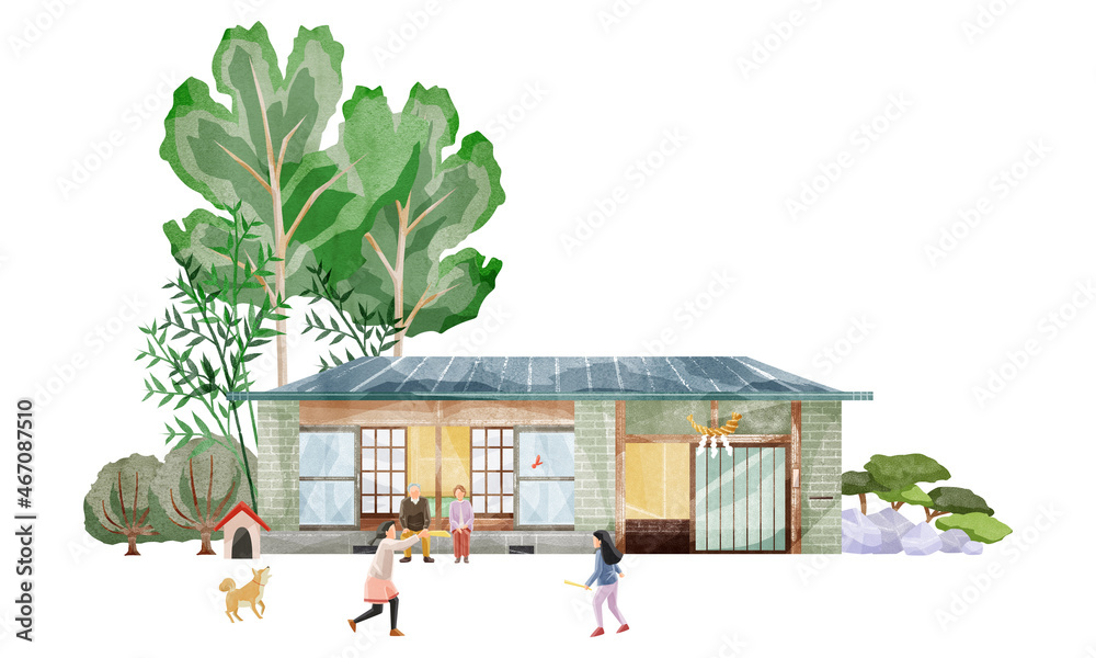 お正月に羽子板で遊ぶ子供の手描き水彩風イラストstock Illustration Adobe Stock お正月に羽子板で遊ぶ子供の手描き水彩風イラストstock Illustration Adobe Stock