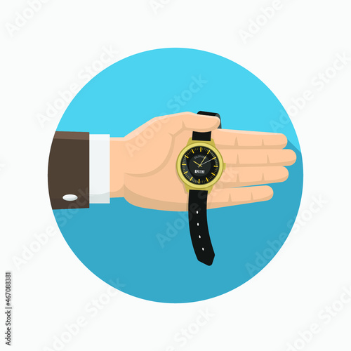 Blue man watch icon
