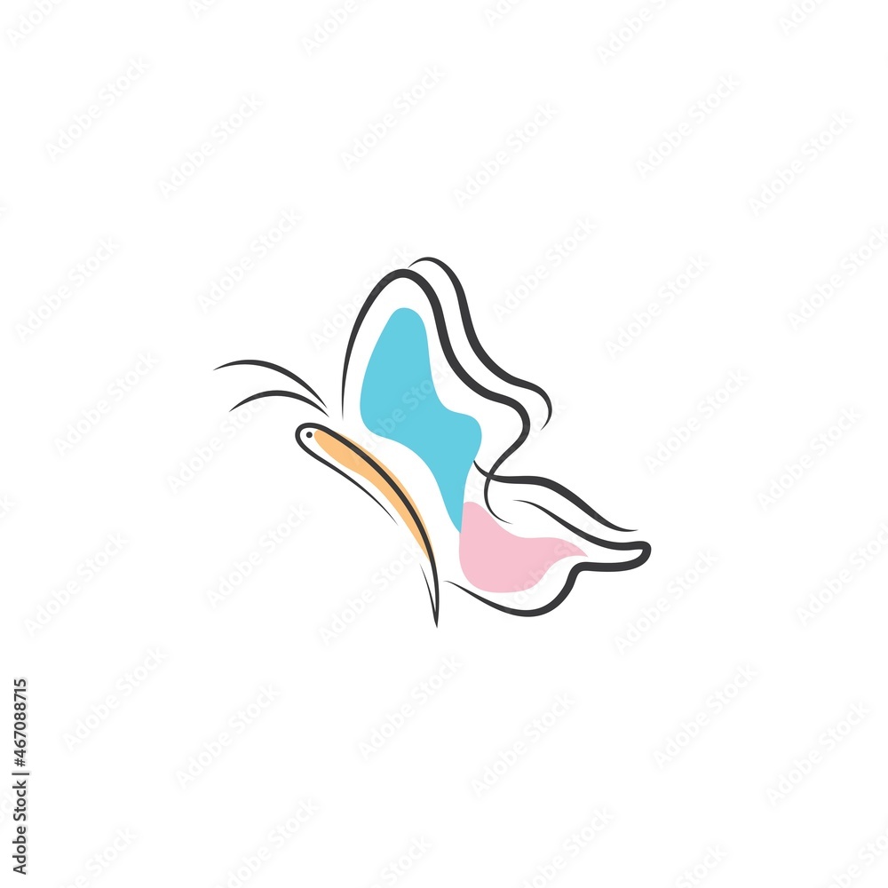 Beauty Butterfly line illustration Beauty Butterfly line illustration