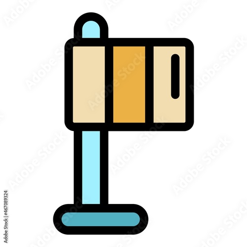 Hurling ireland flag icon. Outline hurling ireland flag vector icon color flat isolated