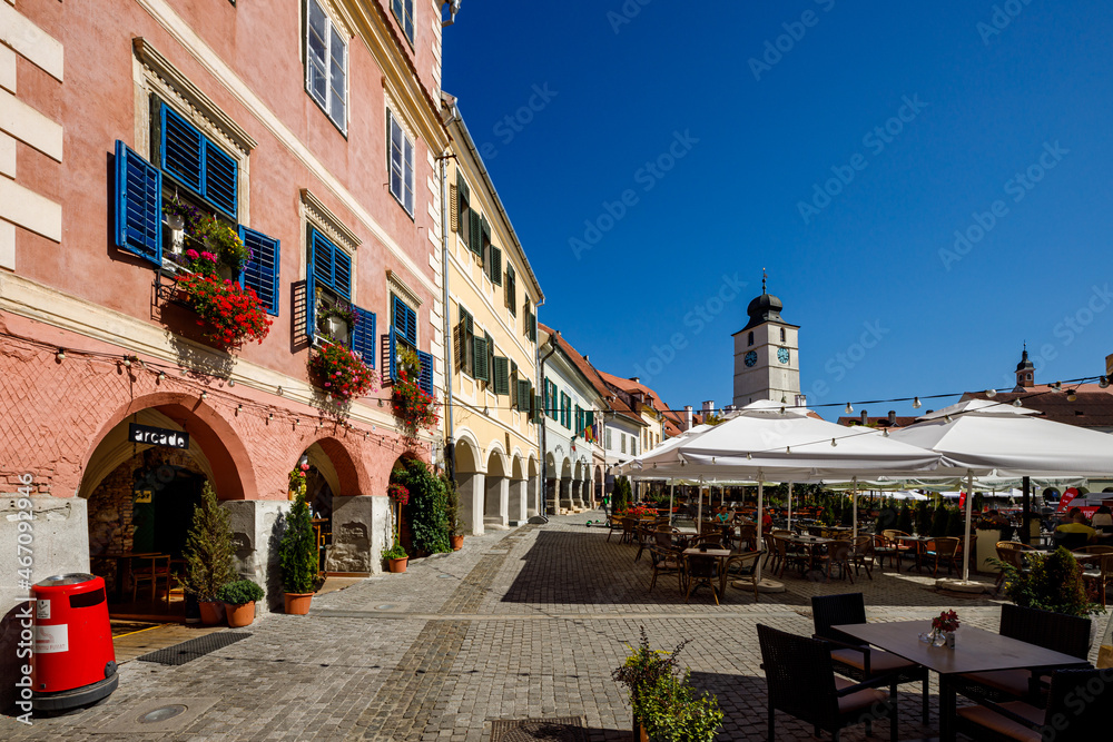 The city of Sibiu in Romania	