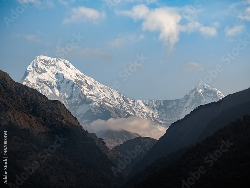 Nepal - Annapurna Track Himalayas - The first snow