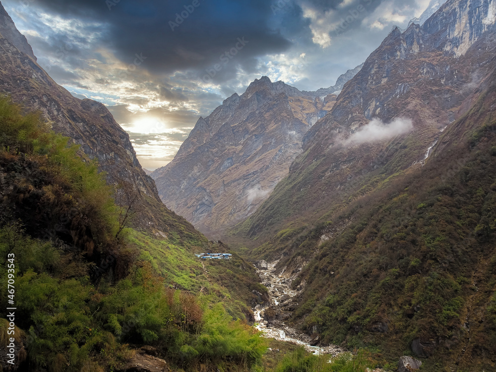 Nepal - Annapurna Track Himalayas - Through canyons and rivers