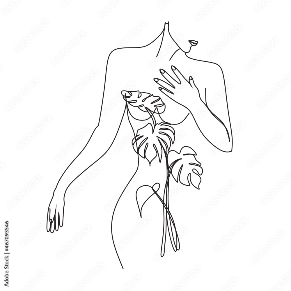 Sexy Woman Vector Line Drawing Sex Scene Drawing One Line Art Sexy Drawing Erotic Wall Art 4219