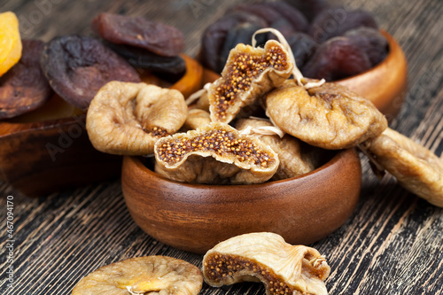 dried yellow figs close up