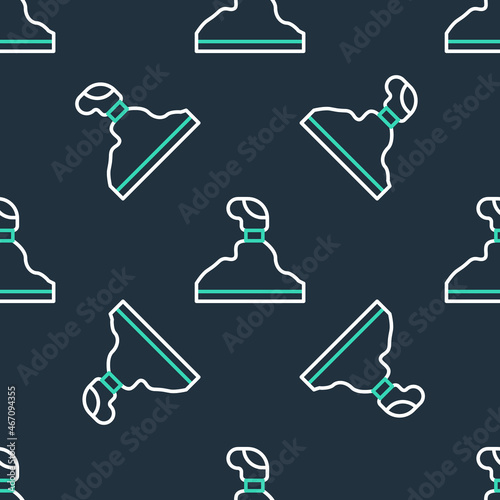 Line Gear shifter icon isolated seamless pattern on black background. Transmission icon. Vector