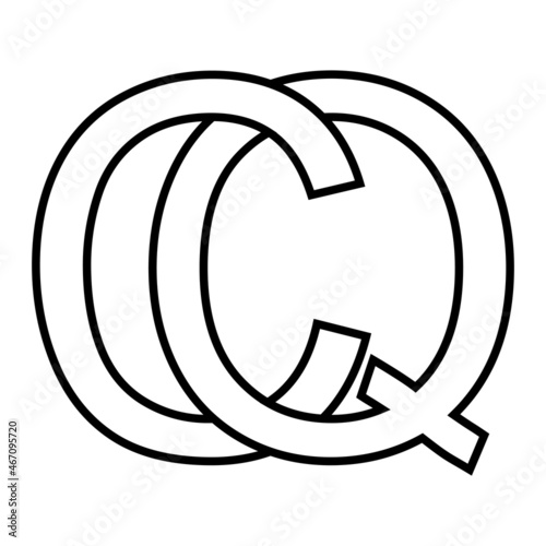 Logo sign qc cq icon sign i...