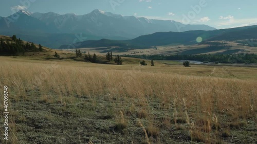 Steppe and mountains in Altai
