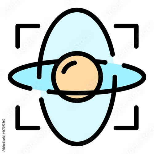 Gyroscope icon. Outline gyroscope vector icon color flat isolated