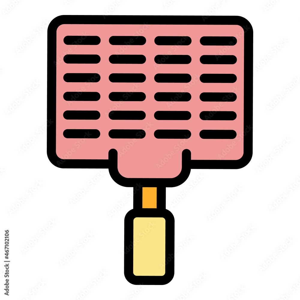 Fototapeta premium Basket deep fryer icon. Outline basket deep fryer vector icon color flat isolated
