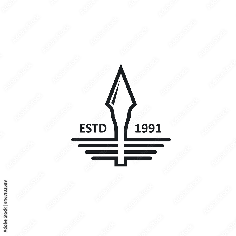 spear wings icon vector illustration concept design spear wings icon vector illustration concept design