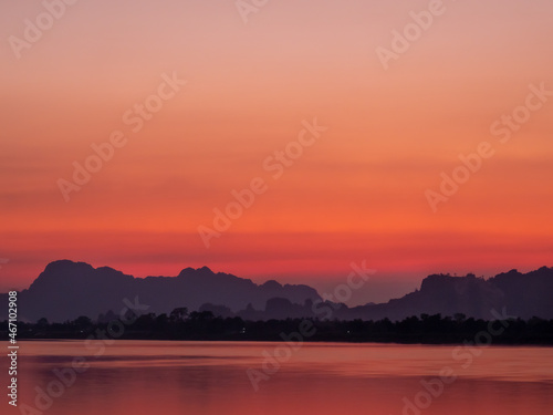 Myanmar - Hpa-An - Blood red sunset
