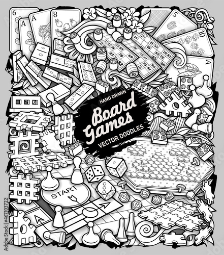Cartoon vector doodle Toys illustration.