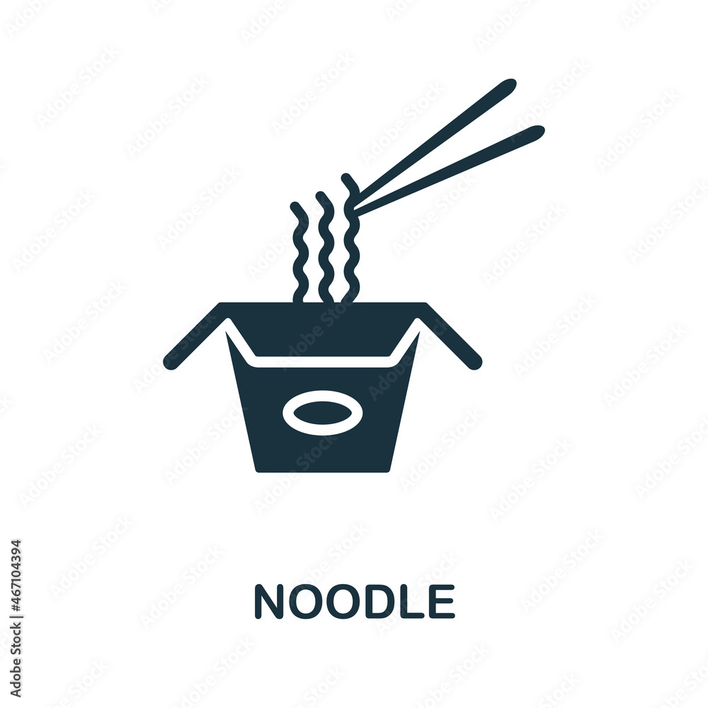 Noodle icon. Monochrome sign from take away collection. Creative Noodle icon illustration for web design, infographics and more Noodle icon. Monochrome sign from take away collection. Creative Noodle icon illustration for web design, infographics and more