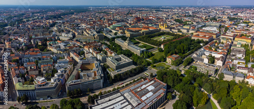 Aerial view around downtown of the city Munich in Bavaria on a sunny day in summer  © GDMpro S.R.O.