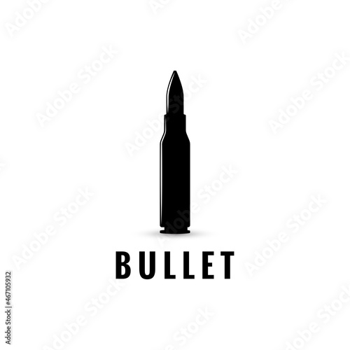 WebVintage monochrome gun bullet template isolated vector illustration