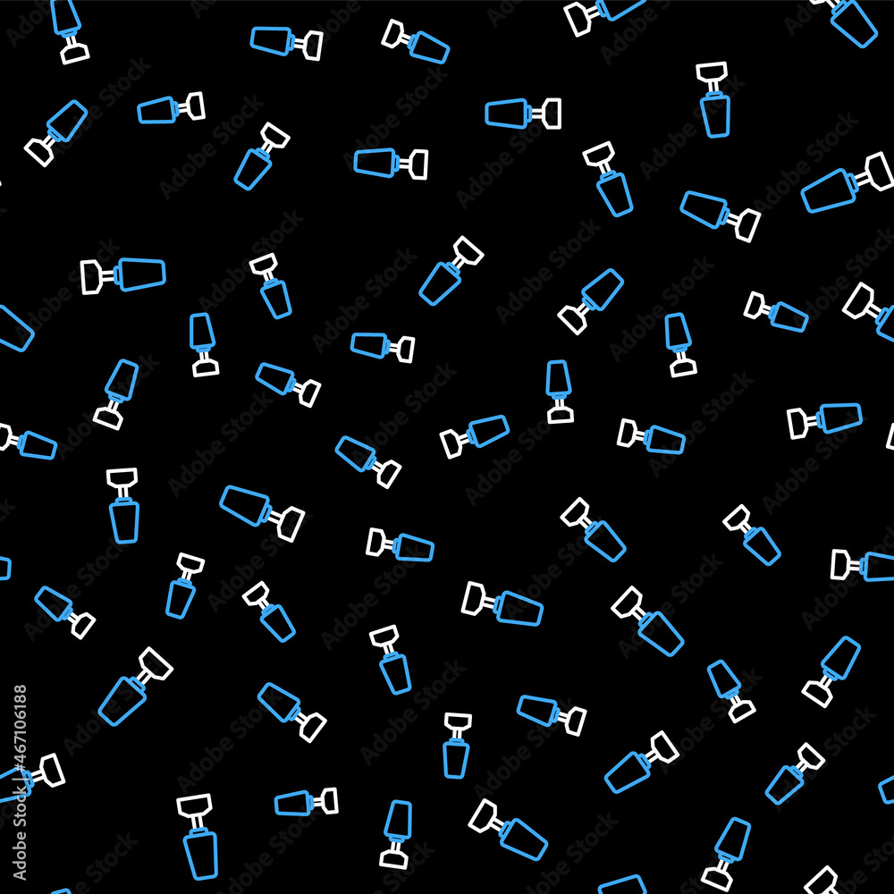 Line Milling cutter for manicure icon isolated seamless pattern on black background. Apparatus for manicure. Manicure tools. Vector Line Milling cutter for manicure icon isolated seamless pattern on black background. Apparatus for manicure. Manicure tools. Vector
