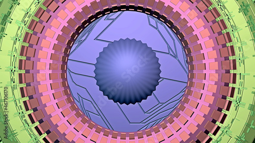 Künstliche Intelligenz, chemische Moleküle, Atomzellen, abstraktes, futuristisches Universum, Cyber - Netzwerk, Hintergrund Netzwerk, 3d