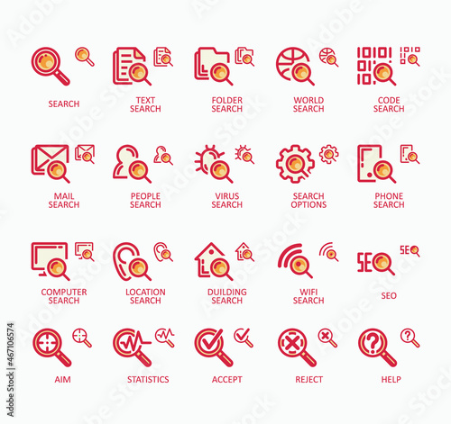 Search icon set