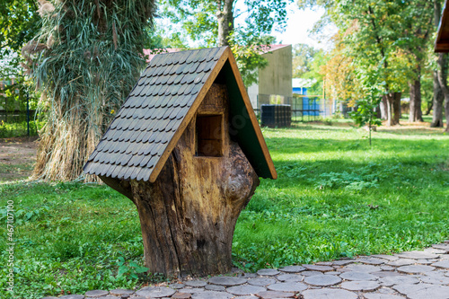 A mini cottage for holding books, Autumn landscape, Roman Park, Neamt, Romania  © Felix Andries