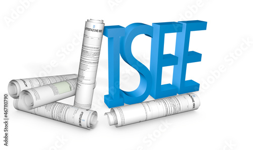 3D rendering of equivalent economic situation indicator form photo