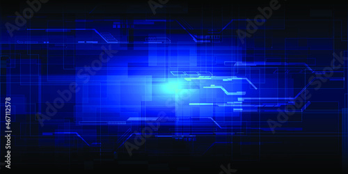 Vector illustrations of blue digital hi-tech technology.Futuristic design concepts.