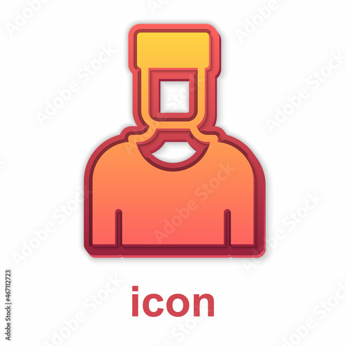 Gold Sailor captain icon isolated on white background. Vector