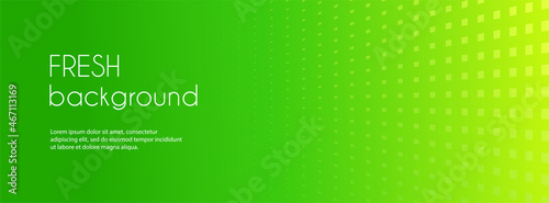 Abstract green gradient minimal vector banner. Fresh textured long background for facebook cover, web header template